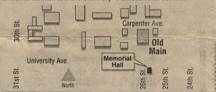 Location of Memorial Hall on a map